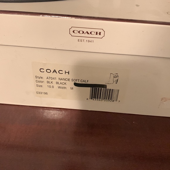 Coach black calf boot.  Size 10 M - Picture 4 of 4